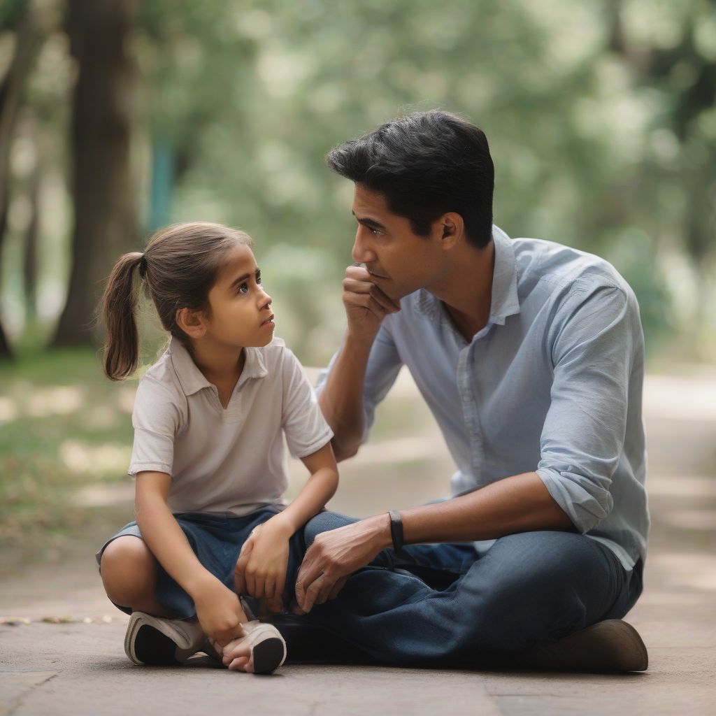 Calm Parent Listening to Child