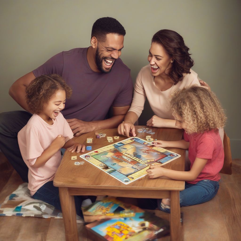 Family Playing Board Games