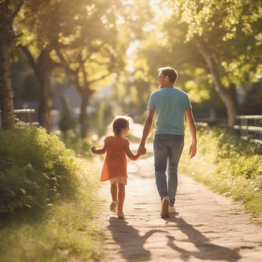 Parent and child holding hands